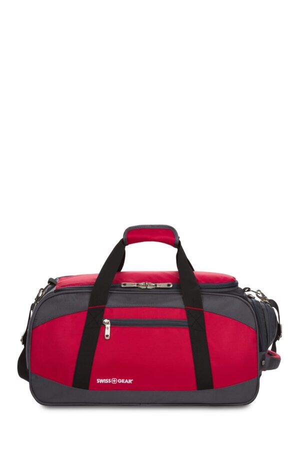 Сумка спортивная SWISSGEAR, красный/серый/чёрный, полиэстер 1200D, 52х25х30 см, 39 л