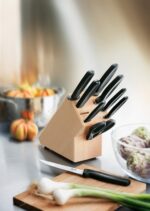 Набор из 9 кухонных предметов в подставке: вилка для мяса, 6 ножей, ножницы, мусат VICTORINOX 5.1193.9 12